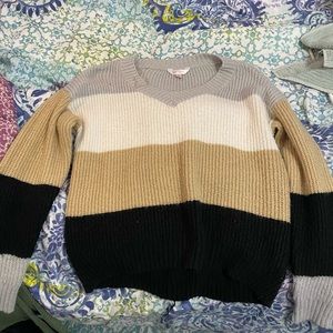 NO BOUNDARIES sweater grey white brown black